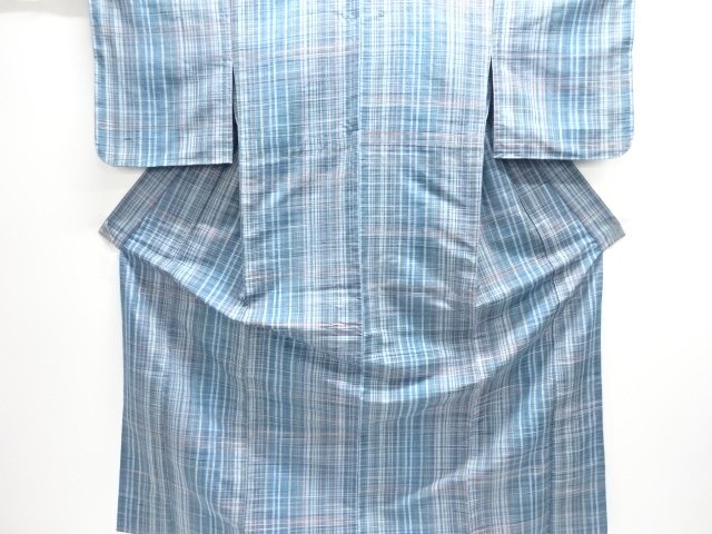 JAPANESE KIMONO / HITOE TSUMUGI / WOVEN GRID 